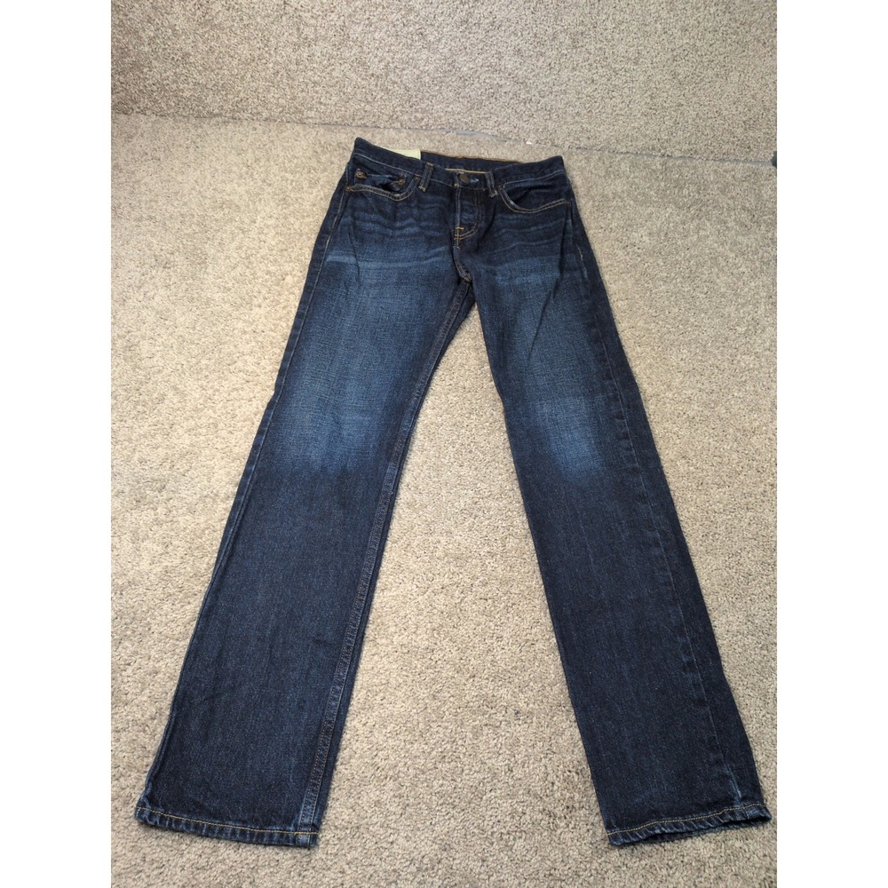 Hollister Epic Flex Straight Leg Dark Wash Denim Jeans Mens 28x30 Indigo